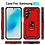 Ntech Hoesje Geschikt voor Samsung Galaxy A27 Hoesje – Rood Hybride Armor Anti-Shock Hoes met Draaibare Ringhouder – Inclusief 2x Screenprotector