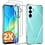 Ntech Hoesje geschikt voor Samsung Galaxy A27 Hoesje transparant - Anti Shock silicone hoesje Galaxy A27 case met 2 Pack Screenprotector tempered glass voor Samsung A27