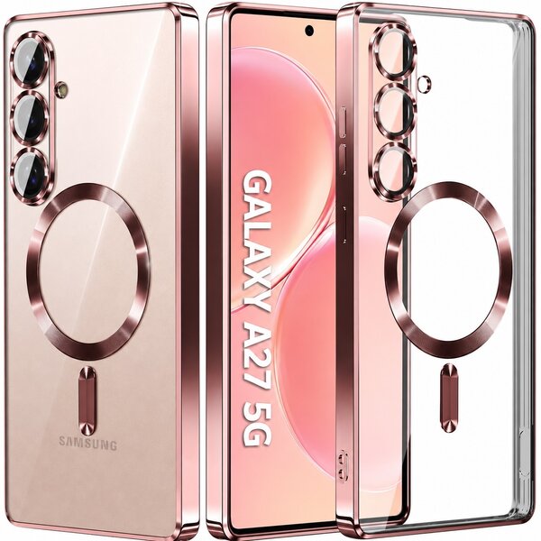 Ntech Hoesje Geschikt voor Samsung Galaxy A27 Hoesje Rose Goud - Geschikt voor MagSafe – Siliconen Back Cover – Schokbestendig - Telefoonhoesje – Dunne Beschermhoes