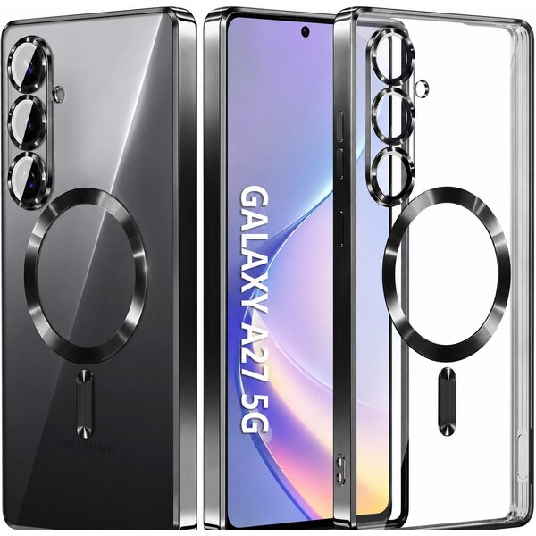 Ntech Hoesje Geschikt voor Samsung Galaxy A27 Hoesje Zwart - Geschikt voor MagSafe – Siliconen Back Cover – Schokbestendig - Telefoonhoesje – Dunne Beschermhoes
