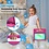 Ntech Tablet Hoes voor Samsung Galaxy Tab A11 / Tab A9 8.7 Inch – Kidsproof Kinderhoes met Handvat – Schokbestendige Beschermhoes – Roze - Ntech