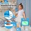 Ntech Tablet Hoes voor Samsung Galaxy Tab A11 / Tab A9 8.7 Inch – Kidsproof Kinderhoes met Handvat – Schokbestendige Beschermhoes – Blauw - Ntech