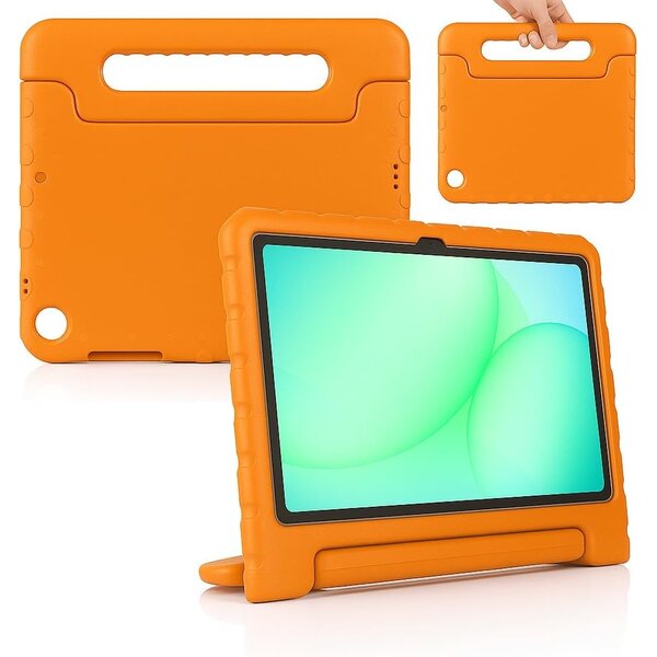 Ntech Tablet Hoes voor Samsung Galaxy Tab A11 / Tab A9 8.7 Inch – Kidsproof Kinderhoes met Handvat – Schokbestendige Beschermhoes – Oranje - Ntech