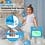 Ntech Tablet Hoes voor Samsung Galaxy Tab A11 / Tab A9 8.7 Inch – Kidsproof Kinderhoes met Handvat – Schokbestendige Beschermhoes – Oranje - Ntech