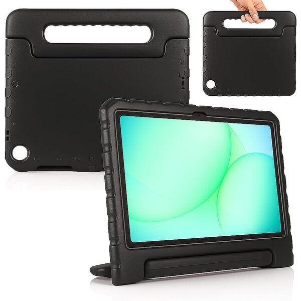 Ntech Tablet Hoes voor Samsung Galaxy Tab A11 / Tab A9 8.7 Inch – Kidsproof Kinderhoes met Handvat – Schokbestendige Beschermhoes – Zwart - Ntech