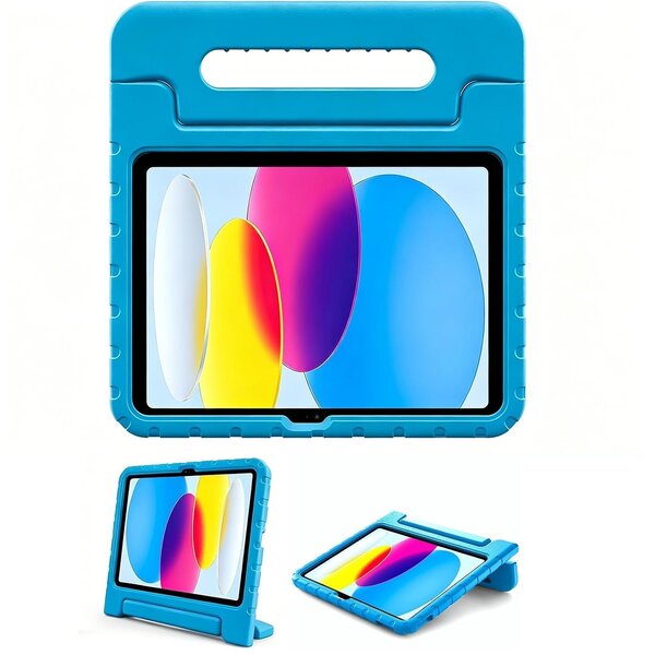 Ntech Tablet Hoes voor iPad 10e/11e Generatie 10.9/11 Inch – Blauw Kidsproof Kinderhoes met Handvat – Schokbestendige Beschermhoes – Ntech