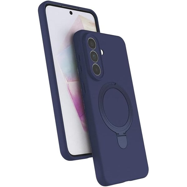 Ntech Hoesje Geschikt voor Samsung Galaxy A37 Hoesje – Navy – Zachte Siliconen Backcover met Ring – MagSafe Geschikt – Slim & Beschermend