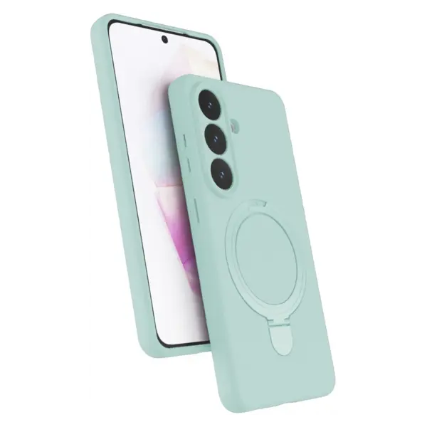 Ntech Hoesje Geschikt voor Samsung Galaxy A27 Hoesje – Mint Groen – Zachte Siliconen Backcover met Ring – MagSafe Geschikt – Slim & Beschermend