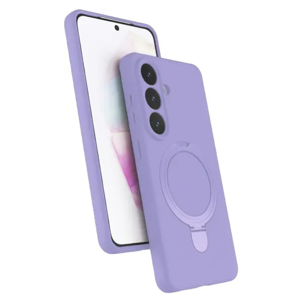 Ntech Hoesje Geschikt voor Samsung Galaxy A27 Hoesje – Lila – Zachte Siliconen Backcover met Ring – MagSafe Geschikt – Slim & Beschermend
