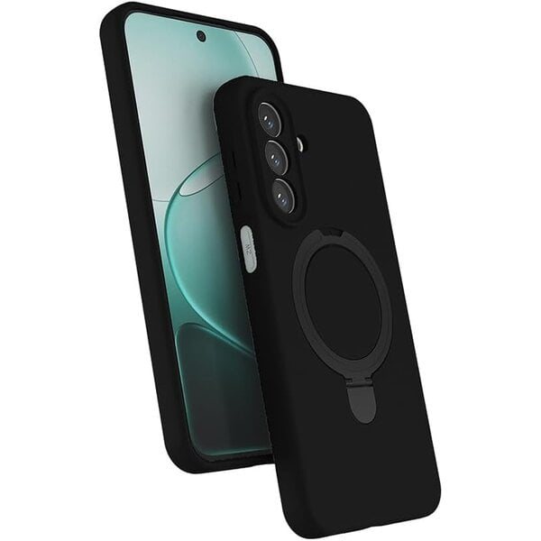 Ntech Hoesje Geschikt voor Samsung Galaxy A27 Hoesje – Zwart – Zachte Siliconen Backcover met Ring – MagSafe Geschikt – Slim & Beschermend