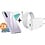 Ntech USB C Adapter oplader - USB C Snellader 20W Met 1m Kabel - Hoesje Geschikt voor Samsung Galaxy A27 transparant Anti Shock silicone met 2x screenprotector- Ntech COMBI-SET