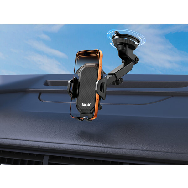 Ntech Ntech Telefoonhouders Auto  - Auto Telefoonhouders 2 in 1 - Telefoonhouder auto zuignap - Auto Accessories - Autohouder Voor Raam, Dashboard & Ventilatie voor iPhone 17 /17 Pro Max /16 /15/ Samsung S26 / A37 / A57 / A17 /A27 /A56/S25/S25 Ultra
