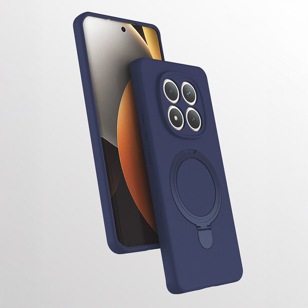 Ntech Hoesje Geschikt voor Xiaomi Redmi Note 15 Pro 5G Hoesje Navy – Zachte Siliconen Backcover met Ring – MagSafe Geschikt – Slim & Beschermend