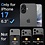 Ntech  Camera Lens Screen Protector Zwart Geschikt voor iPhone 17 Camera Lens Protector - Matte Metal Plate Full Coverage