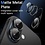 Ntech  Camera Lens Screen Protector Zwart Geschikt voor iPhone 17 Camera Lens Protector - Matte Metal Plate Full Coverage