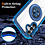 Ntech Magsafe Hoesje Geschikt voor Samsung Galaxy S26 Plus hoesje Transparant Blauw - Met kickstand Draaibare Ring Houder
