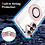 Ntech Magsafe Hoesje Geschikt voor Samsung Galaxy S26 Plus hoesje Transparant Rose Goud - Met kickstand Draaibare Ring Houder