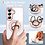 Ntech Magsafe Hoesje Geschikt voor Samsung Galaxy S26 Plus hoesje Transparant Rose Goud - Met kickstand Draaibare Ring Houder