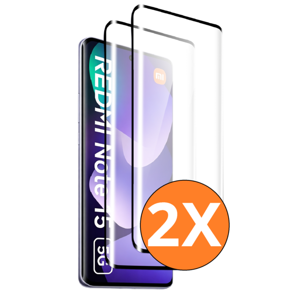 Ntech Screenprotector geschikt voor Xiaomi Redmi Note 15 5G/4G / Poco M8 Screenprotector – Full Cover Tempered Glass – Volledige Schermbescherming – Zwart – 2-Pack