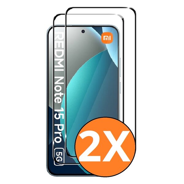 Ntech Screenprotector geschikt voor Xiaomi Redmi Note 15 Pro/17 Pro/17 Pro max 5G Screenprotector – Full Cover Tempered Glass – Volledige Schermbescherming – Zwart – 2-Pack