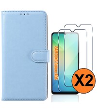 Ntech Ntech Boekhoesje geschikt voor Samsung Galaxy A06 4G – Blauw