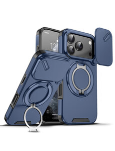 Ntech Hoesje Geschikt voor iPhone 18 Pro Hoesje - Blauw