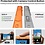 Ntech Hoesje Geschikt  iPhone 18 Pro Max Hoesje – Transparant/Oranje Hybrid Backcover, MagSafe Compatibel & Verhoogde Camerabescherming – Slank en Stevig - Ntech