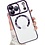 Ntech Hoesje Geschikt  iPhone 18 Pro Max Hoesje – Transparant/Paars Hybrid Backcover, MagSafe Compatibel & Verhoogde Camerabescherming – Slank en Stevig - Ntech