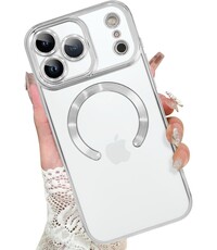 Ntech Hoesje Geschikt  iPhone 18 Pro Hoesje – Transparant/Zliver