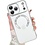 Ntech Hoesje Geschikt  iPhone 18 Pro Hoesje – Transparant/Zliver Hybrid Backcover, MagSafe Compatibel & Verhoogde Camerabescherming – Slank en Stevig - Ntech