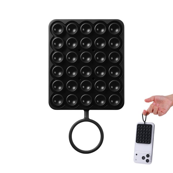 Ntech Ntech Siliconen Telefoonhouder met Zuignap – Zwart Handsfree Telefoonhoesje – Geschikt voor iPhone 18Pro / 18 Por Max /17/16/15, Samsung Galaxy S26/S25/S24 & Meer – iPhone & Android
