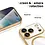 Ntech Hoesje Geschikt  iPhone 18 Pro Max Hoesje – Transparant/Goud Hybrid Backcover, MagSafe Compatibel & Verhoogde Camerabescherming – Slank en Stevig - Ntech