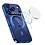 Ntech Hoesje Geschikt  iPhone 18 Pro Max Hoesje – Transparant/Blauw Hybrid Backcover, MagSafe Compatibel & Verhoogde Camerabescherming – Slank en Stevig - Ntech