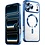 Ntech Hoesje Geschikt  iPhone 18 Pro Hoesje – Transparant/Blauw Hybrid Backcover, MagSafe Compatibel & Verhoogde Camerabescherming – Slank en Stevig - Ntech