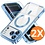 Ntech Ntech Hoesje Geschikt voor iPhone 18 Pro Max / iPhone 17 Pro Max hoesje Blauw – MagSafe Transparante Backcover met Lensbeschermer + Screenprotector – 2 Stuks