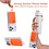 Ntech Telefoonhouder met siliconen zuignap met stand Oranje, geschikt voor alle iPhone 18 Pro / 17 Pro / 16 Por / 15 / Samsung S26 / S26 ultra / S25 / S24, antislip en valbestendige telefoonhouder