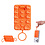 Ntech Telefoonhouder met siliconen zuignap met stand Oranje, geschikt voor alle iPhone 18 Pro / 17 Pro / 16 Por / 15 / Samsung S26 / S26 ultra / S25 / S24, antislip en valbestendige telefoonhouder