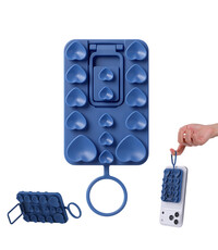 Ntech Telefoonhouder met siliconen zuignap met stand Donker Blauw