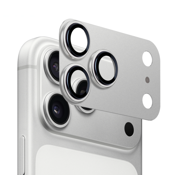 Ntech Ntech Camera Lens Protector voor iPhone 18 Pro Max Zliver – Matte Metalen Camera Lens Beschermer – Full Coverage – Krasbestendig