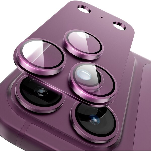 Ntech Ntech Camera Lens Protector voor iPhone 18 Pro Kersen Rood – Matte Metalen Camera Lens Beschermer – Full Coverage – Krasbestendig