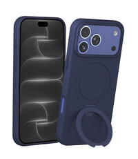 Ntech Ntech Hoesje – Geschikt voor iPhone 18 Pro Zacht Siliconen Hoesje Navy
