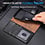 Ntech Hoesje geschikt voor iPhone 18 Pro hoesje Zwart pasjeshouder telefoon hoes - Met screenprotector tempered glass voor iPhone 18 pro - 2x