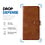Ntech Hoesje geschikt voor iPhone 18 Pro hoesje Bruin pasjeshouder telefoon hoes - Met screenprotector tempered glass voor iPhone 18 pro - 2x