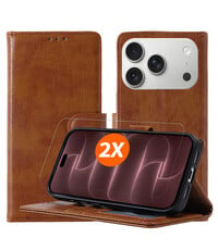 Ntech Hoesje geschikt voor iPhone 18 Pro Max hoesje Bruin