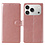 Ntech Hoesje geschikt voor iPhone 18 Pro Max hoesje Rose Goud pasjeshouder telefoon hoes - Met screenprotector tempered glass voor iPhone 18 Pro Max - 2x