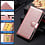 Ntech Hoesje geschikt voor iPhone 18 Pro Max hoesje Rose Goud pasjeshouder telefoon hoes - Met screenprotector tempered glass voor iPhone 18 Pro Max - 2x