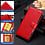 Ntech Hoesje geschikt voor iPhone 18 Pro Max hoesje Rood pasjeshouder telefoon hoes - Met screenprotector tempered glass voor iPhone 18 Pro Max - 2x