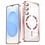 Ntech Hoesje Geschikt voor Samsung Galaxy S26 FE / S25 FE hoesje backcover Rose Goud – Geschikt voor Magsafe Lens beschermer – Transparant