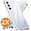 Ntech Hoesje geschikt voor Samsung Galaxy S26 FE Hoesje transparant - Anti Shock silicone hoesje  Samsung Galaxy S26 FE / S25 FE case met 2 Pack Screenprotector tempered glass voor  Samsung Galaxy S26 FE