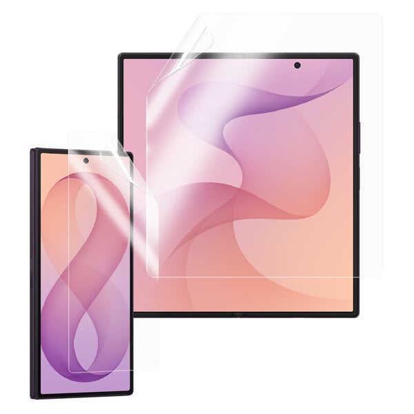 Ntech ScreenprotectorTPU Beschermfolie voor Samsung Galaxy Z Fold 8 Ultra  / Z  Fold 7 – Voor- & Achterzijde – Transparant – Volledige Dekking